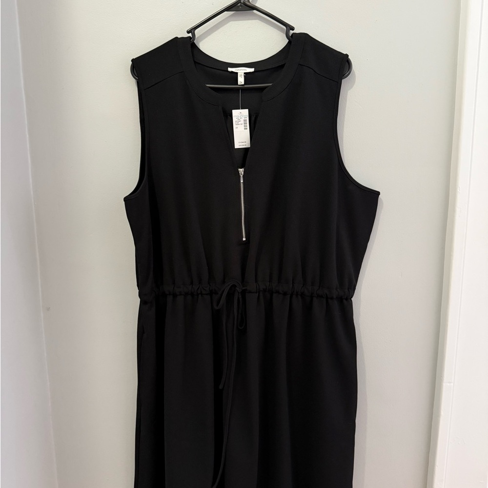 Maurices Black Midi Dress with Zipper Detail